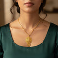 22KT Gold-Plated Filigree Pendant with Tassel
