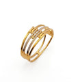 Geometric Triple-Row Hinge Bangle – Contemporary Gold Cuff