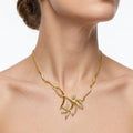 Eternal Bloom: Gold Floral Pendant Necklace